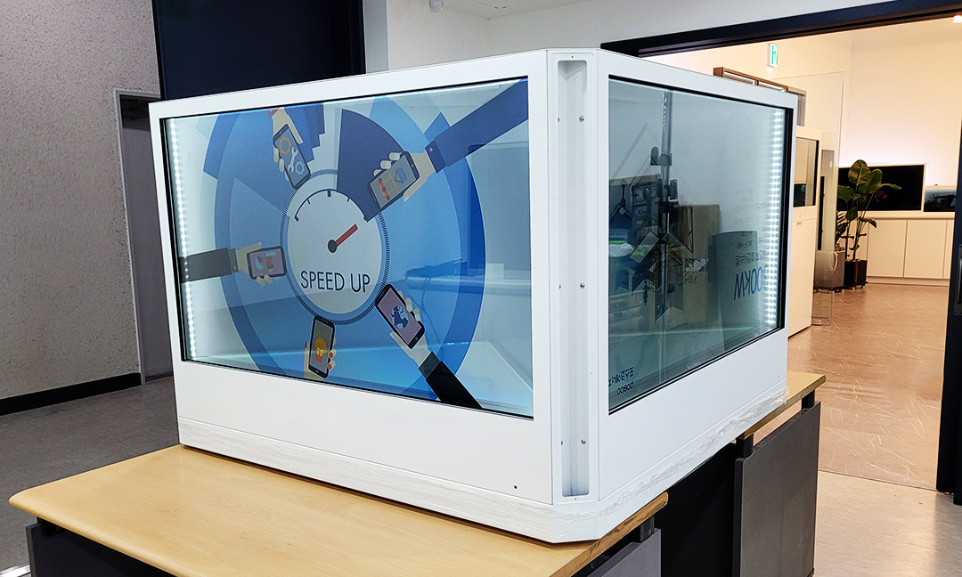 [2022.06] Produced 47-inch touch transparent LCD  on 4 sides  and supplied to KI...